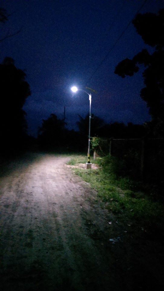 night time solar street light at sultan gudgerat